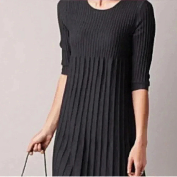 Eileen Fisher Wool Ribbed Knit Dress Size L - Picture 3 of 15